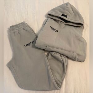Light Tan COMFRT Brand Hoodie/Sweat Pant Set